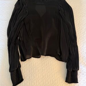 Topshop Black Sheer Blouse